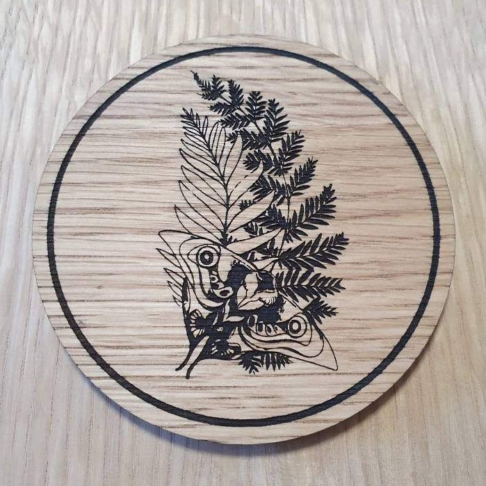 Wood Coaster Set - Laser Engraved Succulents Design – MrsHandPainted