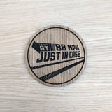 Laser cut wooden coaster personalised. 88mph just in case.