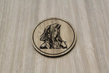 Laser cut wooden coaster personalised. Sephiroth Profile