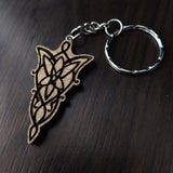 Lasercut wooden keyring keychain. Lord of the Rings LOTR Arwen Evenstar