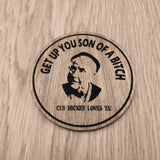 Laser cut wooden coaster personalised. Boxing Quote. Mickey loves ya