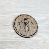 Laser cut wooden coaster personalised. Pterodactyl Dinosaur Skeleton Fossil