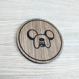 Laser cut wooden coaster personalised. Time for Adventure Jake