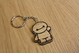 Lasercut wooden keyring keychain. Big Hero healthcare assistant