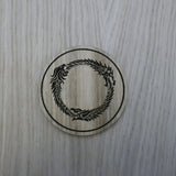 Laser cut wooden coaster personalised. Dragon Circle
