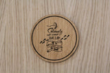 Laser cut wooden coaster personalised. marauders map