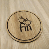 Laser cut wooden coaster personalised. Personalised Coffee Cups lasercut