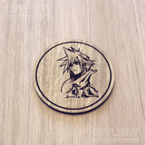 Laser cut wooden coaster personalised. Cloud Profile