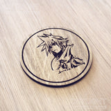 Laser cut wooden coaster personalised. Cloud Profile