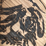 Laser cut wooden coaster personalised. Xenomorph