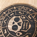 Laser cut wooden coaster personalised. Pirates Coin
