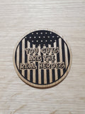 Laser cut wooden coaster personalised. Homelander Superhero Quote