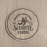 Laser cut wooden coaster personalised. Dwight Schrute Farms Quote