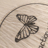 Laser cut wooden coaster personalised. Life is strange butterfly consequences