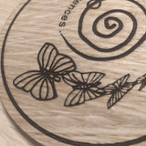 Laser cut wooden coaster personalised. Life is strange butterfly time rewind consequences LGBT