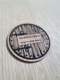 Laser cut wooden coaster personalised. LOTR lord of the rings Hobbit Door No Admittance Except Party Business