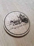 Laser cut wooden coaster personalised. Lord of the rings LOTR Gandalf