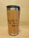 Lasercut Travel Mug - S-Steel with 100% Bamboo exterior - The Office Quote Wayne gretzky ice hockey