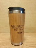 Lasercut Travel Mug - S-Steel with 100% Bamboo exterior - The Office Quote Wayne gretzky ice hockey
