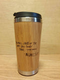 Lasercut Travel Mug - S-Steel with 100% Bamboo exterior - The Office Quote Wayne gretzky ice hockey