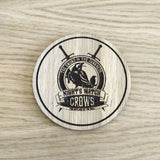 Laser cut wooden coaster personalised. nights watch crow sword in the darkness