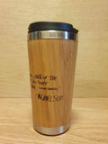Lasercut Travel Mug - S-Steel with 100% Bamboo exterior - The Office Quote Wayne gretzky ice hockey