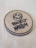 Laser cut wooden coaster personalised. Project mayhem fight Club