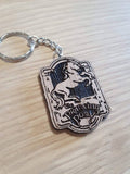 Lasercut wooden keyring keychain. Lord of the Rings LOTR prancing pony