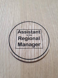 Laser cut wooden coaster personalised. Assistant to regional manager office Quote