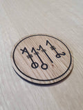 Laser cut wooden coaster personalised. Svefnthorn Nordic Viking
