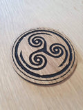 Make your own set of Laser cut Nordic themed wooden coasters for Viking lovers lasercut