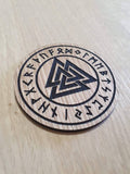 Make your own set of Laser cut Nordic themed wooden coasters for Viking lovers lasercut