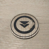 Laser cut wooden coaster personalised. Ghost clan