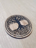 Make your own set of Laser cut Nordic themed wooden coasters for Viking lovers lasercut