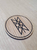 Make your own set of Laser cut Nordic themed wooden coasters for Viking lovers lasercut