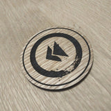 Laser cut wooden coaster personalised. Ghost clan