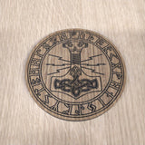 Make your own set of Laser cut Nordic themed wooden coasters for Viking lovers lasercut