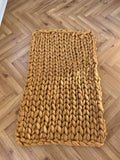 Chunky wool arm knitted blanket throw. Handmade