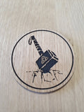 Laser cut wooden coaster personalised. Mjolnir