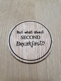 Laser cut wooden coaster. Hobbit second breakfast - Unique Gift lasercut