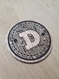 Laser Cut Dogecoin Coaster: Oak Veneer Cryptocurrency Gift