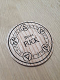 Laser cut wooden coaster personalised. Witcher Hmmm