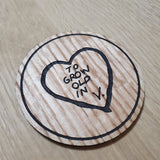 Laser cut wooden coaster. Grow old quote - Unique Gift lasercut