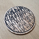 Laser Cut Oak Veneer Coaster: DC Joker HAHA Design
