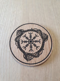 Make your own set of Laser cut Nordic themed wooden coasters for Viking lovers lasercut