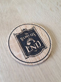 Laser cut wooden coaster. Three Flavours Cornetto trilogy - The Worlds End - Unique Gift lasercut