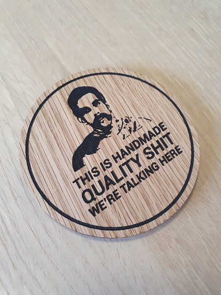 Laser cut wooden coaster. Happy Gilmore movie quote. Quality Handmade - Unique Gift lasercut