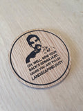 Laser cut wooden coaster. Happy Gilmore movie quote. Landscaping Duty - Unique Gift lasercut