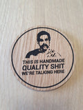 Laser cut wooden coaster. Happy Gilmore movie quote. Quality Handmade - Unique Gift lasercut