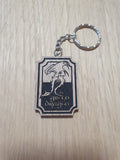 Lasercut wooden keyring keychain. Green Dragon Pub - Unique Gift